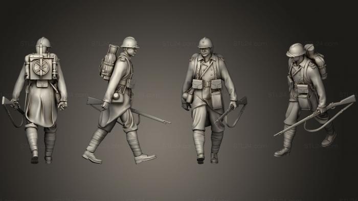 Military figurines (French soldier 18 1, STKW_0327) 3D models for cnc